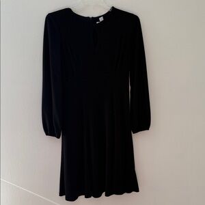 London Times Classic Black Long Sleeve Dress